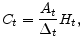 \displaystyle C_{t}=\frac{A_{t}}{\Delta _{t}}H_{t},