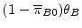  (1-\overline{\pi}_{B0})\theta_{B}