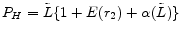  P_H = \tilde{L} \{1+E(r_{2})+\alpha(\tilde{L})\}