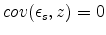 cov(\epsilon_s,z)=0