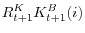  R_{t+1} ^{K}K_{t+1}^{B}(i)