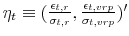  \eta_{t} \equiv (\frac{\epsilon_{t,r}}{\sigma_{t,r}}, \frac{\epsilon_{t,vrp}}{\sigma_{t,vrp}})'