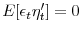  E[\epsilon_t\eta_t'] = 0