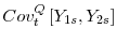 \displaystyle Cov_{t}^{Q}\left[ Y_{1s},Y_{2s}\right]