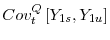 \displaystyle Cov_{t}^{Q}\left[ Y_{1s},Y_{1u}\right]