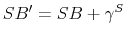 \displaystyle SB'=SB+\gamma^S