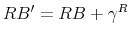 \displaystyle RB'=RB+\gamma^R