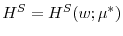  H^{S}=H^{S}(w;\mu ^{\ast })
