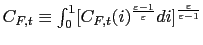 $ C_{F,t}\equiv\int_{0} ^{1}[C_{F,t}(i)^{\frac{\varepsilon-1}{\varepsilon}}di]^{\frac{\varepsilon }{\varepsilon-1}}$