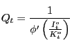 $\displaystyle Q_{t}=\frac{1}{\phi^{\prime}\left( \frac{I_{t}^{o}}{K_{t}^{o}}\right) }$