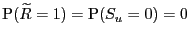 $ \P (\wR =1)=\P (S_u=0)=0$