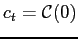 $ c_t=\mathcal{C}(0)$