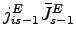 $ j_{is-1}^{E}\bar {J}_{s-1}^{E}$