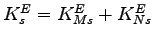 $ K^{E}_{s} = K^{E}_{Ms} + K^{E}_{Ns}$