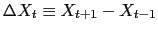 $ \Delta X_t \equiv X_{t+1} - X_{t-1}$