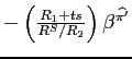 $ -\left( \frac{R_{1}+ts}{R^{S}/R_{2}}\right) \beta ^{ \widehat{\pi ^{\prime }}}$