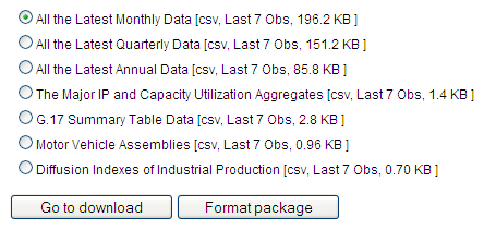 Image of data package radio buttons from the Choose page