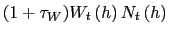 $ (1+\tau_{W})W_{t}\left( h\right) N_{t}\left( h\right) $