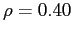 $ \rho= 0.40$