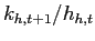 $ k_{h,t+1} /h_{h,t}$