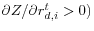 \partial Z/\partial r_{d,i}^t >0)