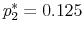  p_{2}^{\ast }=0.125